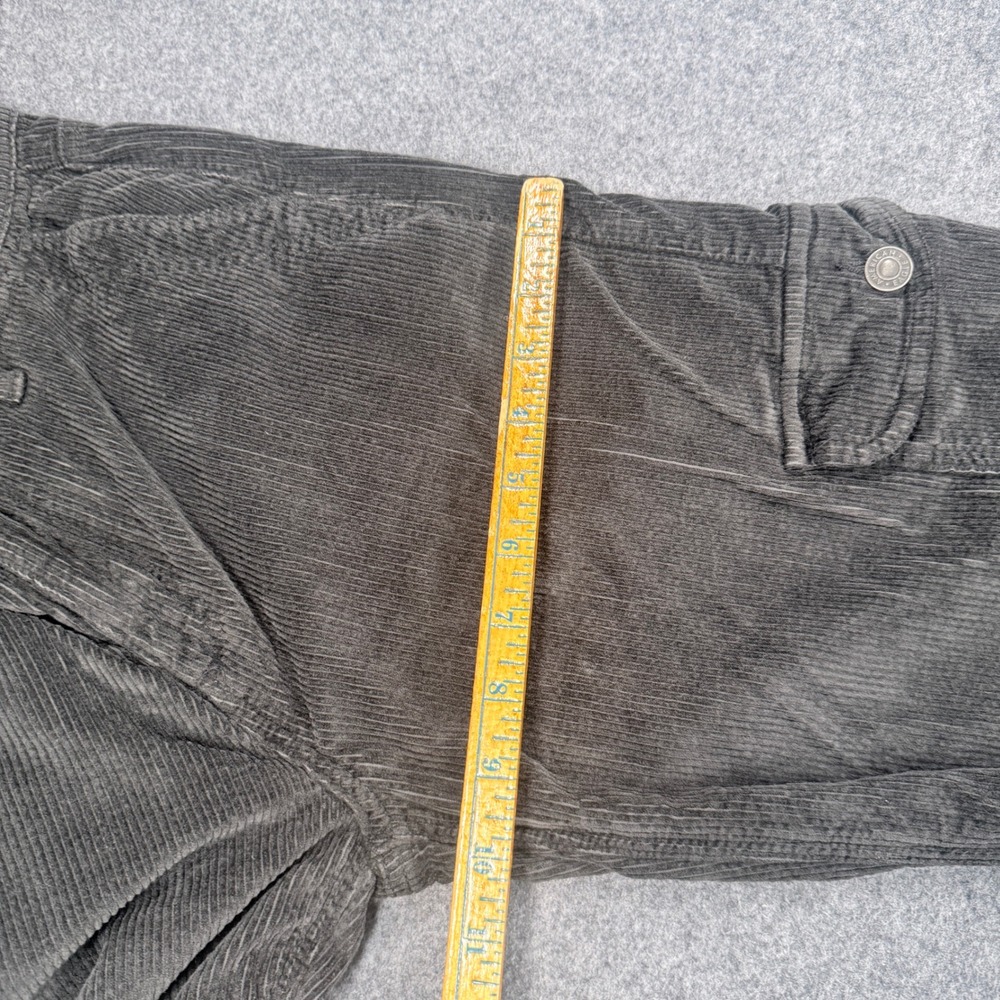American Eagle Super High Rise Baggy Wide Leg Corduroy Cargo Pants Black 0 Reg - Picture 9 of 11